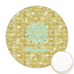Happy New Year Printed Cookie Topper - Round (Personalized)