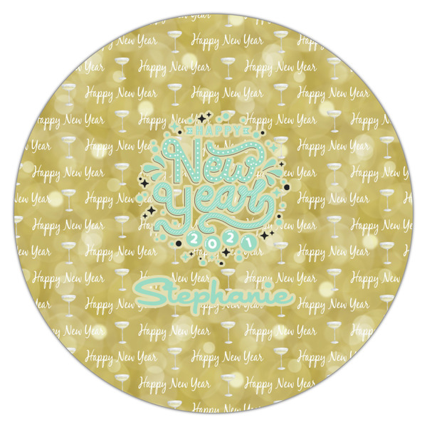 Happy New Year Icing Circle - Medium - Single