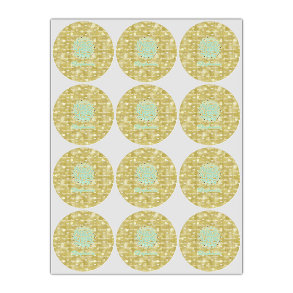 Happy New Year Icing Circle - Small - Set of 12