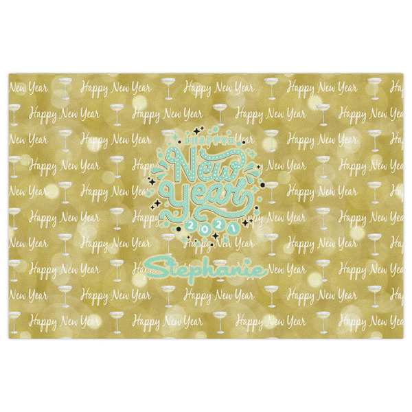 Happy New Year Indoor / Outdoor Rug - 4'x6' - Front Flat