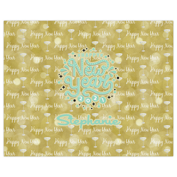 Happy New Year Indoor / Outdoor Rug - 8'x10' - Front Flat