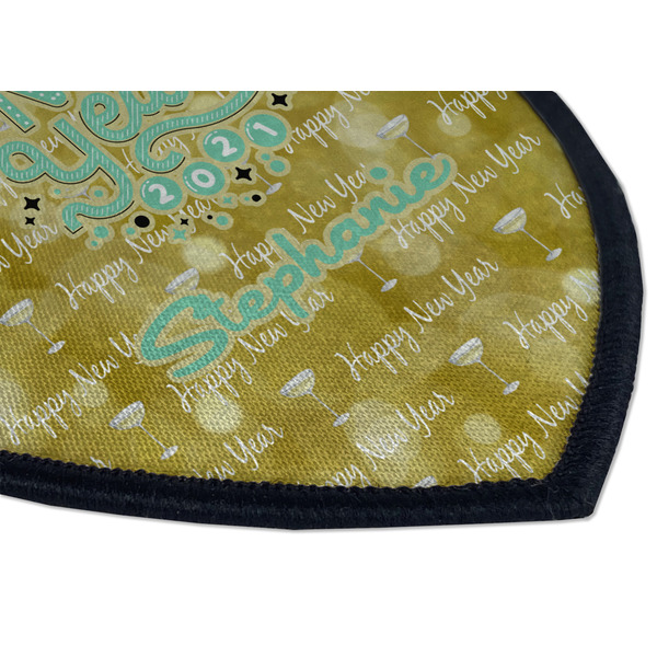 Happy New Year Iron on Shield 3 Detail