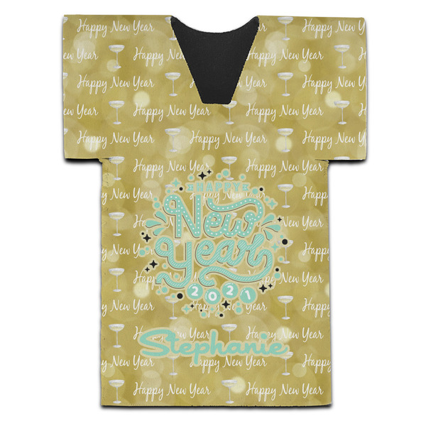 Custom Happy New Year Jersey Bottle Cooler (Personalized)
