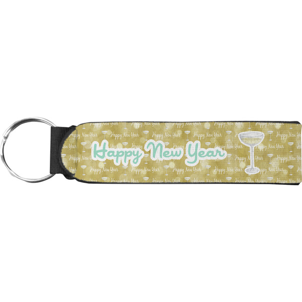 Custom Happy New Year Neoprene Keychain Fob (Personalized)