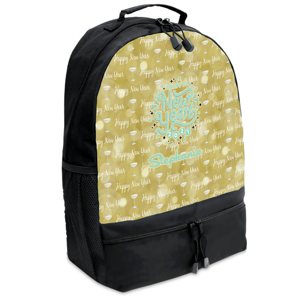 Custom Happy New Year Backpacks - Black (Personalized)