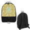 Happy New Year Large Backpack - Black - Front & Back View