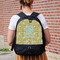 Happy New Year Large Backpack - Black - On Back
