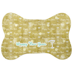 Happy New Year Bone Shaped Dog Food Mat (Personalized)