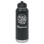 Happy New Year Water Bottles - Laser Engraved - Front & Back (Personalized)