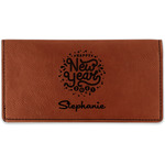 Happy New Year Leatherette Checkbook Holder (Personalized)