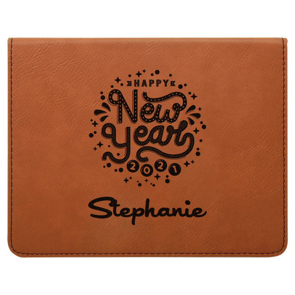 Happy New Year Leatherette 4-Piece Wine Tool Set Flat