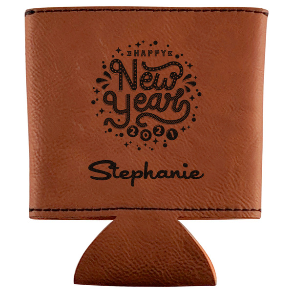 Custom Happy New Year Leatherette Can Sleeve (Personalized)