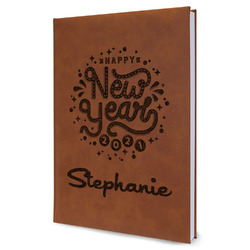 Happy New Year Leatherette Journal - Large - Single Sided (Personalized)