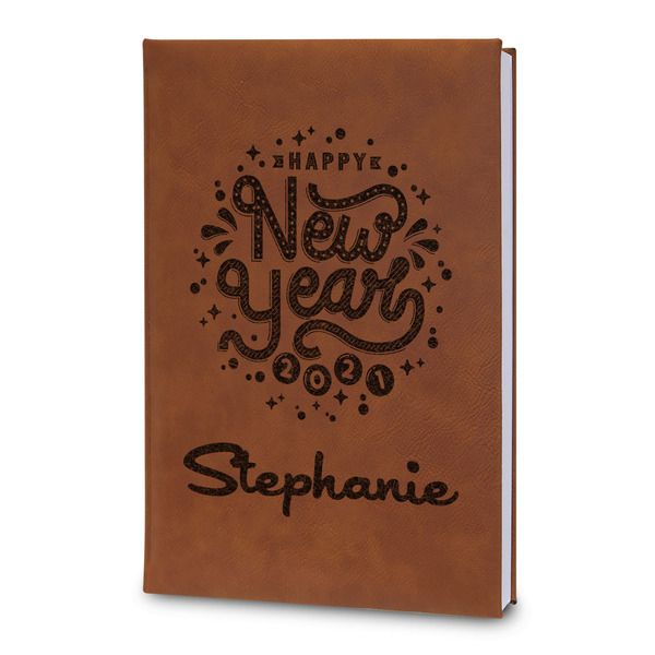 Custom Happy New Year Leatherette Journal - Large - Double Sided (Personalized)