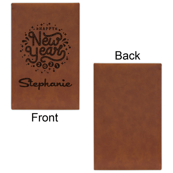 Happy New Year Leatherette Sketchbooks - Small - Single Sided - Front & Back View