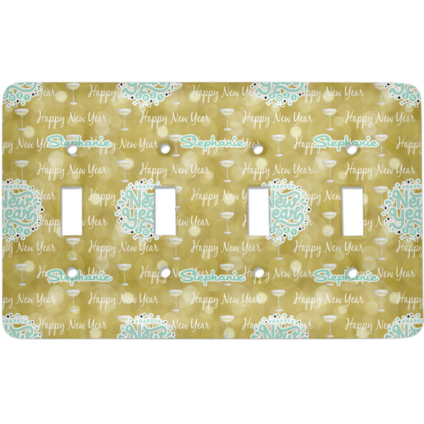 Custom Happy New Year Light Switch Cover (4 Toggle Plate) (Personalized)