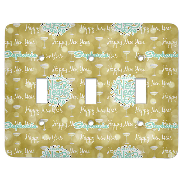 Custom Happy New Year Light Switch Cover (3 Toggle Plate) (Personalized)