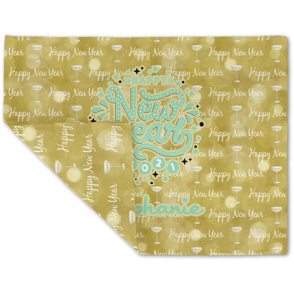 Happy New Year Linen Placemat - Folded Corner (double side)