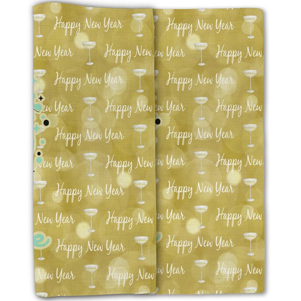 Happy New Year Linen Placemat - Folded Half (double sided)