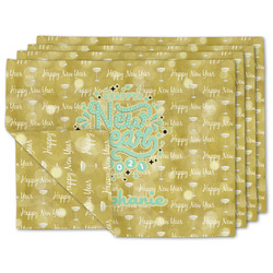 Happy New Year Linen Placemat w/ Name or Text