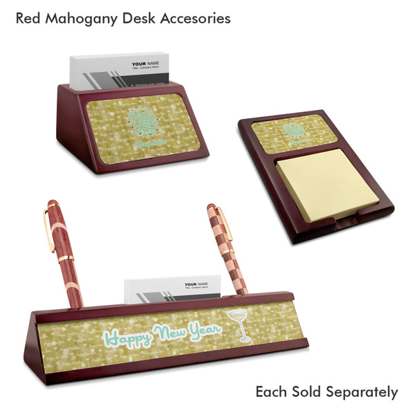 Happy New Year Mahogany Desk Accessories