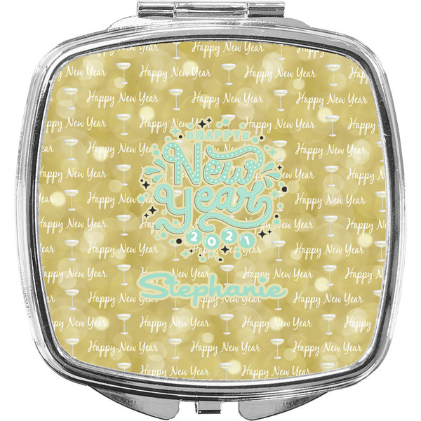 Custom Happy New Year Compact Makeup Mirror w/ Name or Text