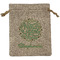 Happy New Year Medium Burlap Gift Bag - Front (Personalized)