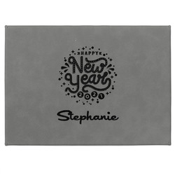 Happy New Year Medium Gift Box w/ Engraved Leather Lid (Personalized)