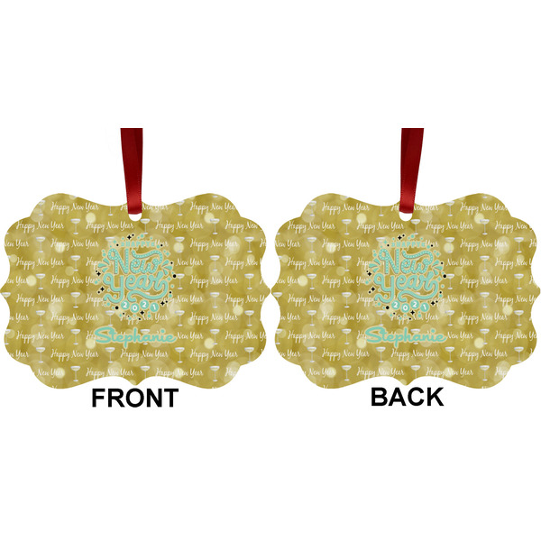 Happy New Year Metal Benilux Ornament - Front and Back (APPROVAL)