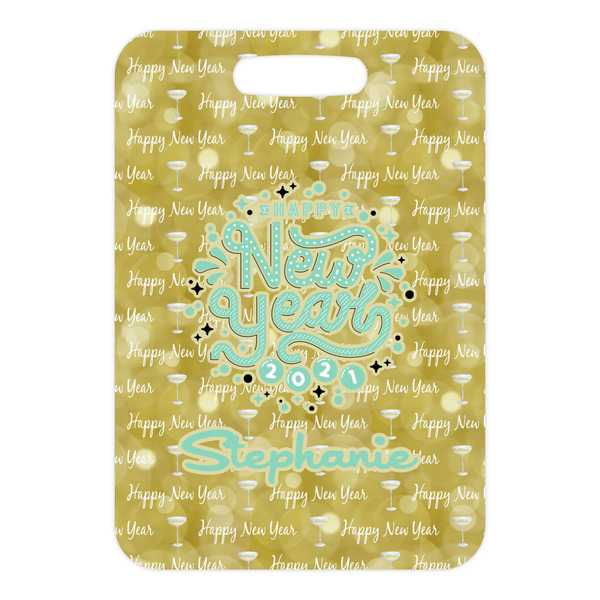 Happy New Year Metal Luggage Tag - Front Without Strap