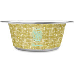 Happy New Year Stainless Steel Dog Bowl - Small (Personalized)