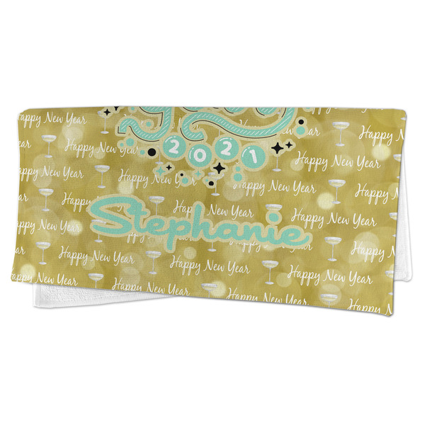 Happy New Year Microfiber Dish Rag - FOLDED (half)