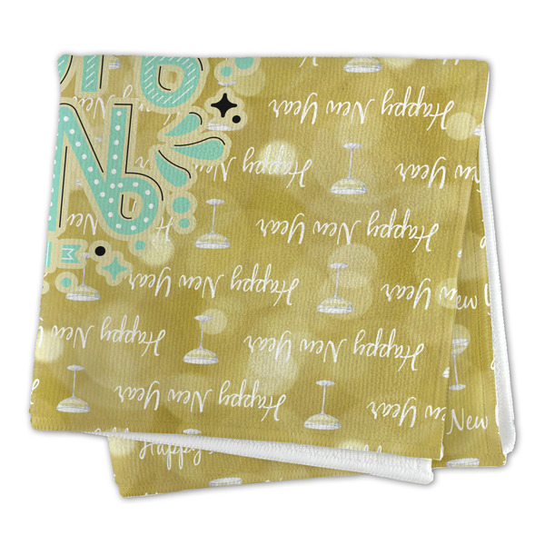 Happy New Year Microfiber Dish Rag - FOLDED (square)