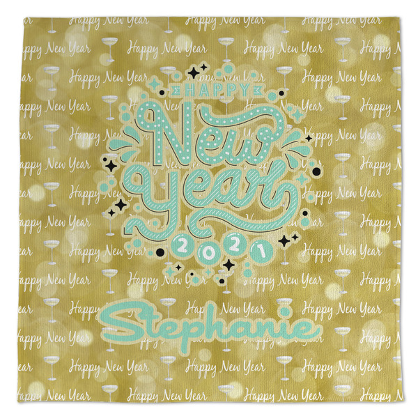 Custom Happy New Year Microfiber Dish Towel (Personalized)