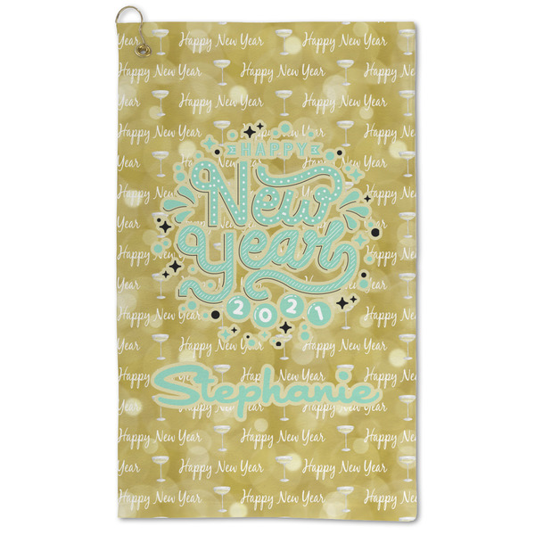 Custom Happy New Year Microfiber Golf Towel (Personalized)