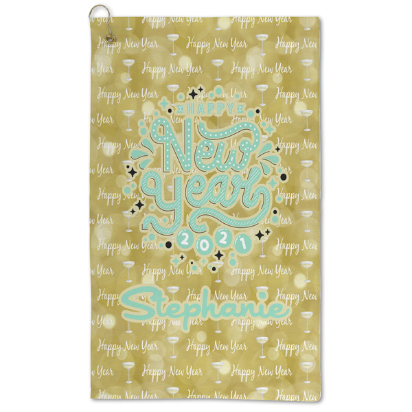 Custom Happy New Year Microfiber Golf Towel (Personalized)