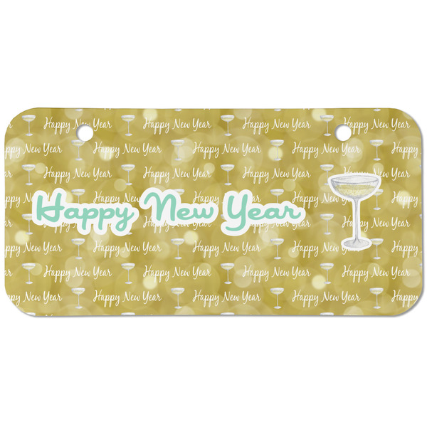 Happy New Year Mini Bicycle License Plate - Two Holes