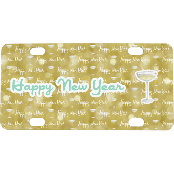 Custom Happy New Year Mini / Bicycle License Plate (4 Holes) (Personalized)