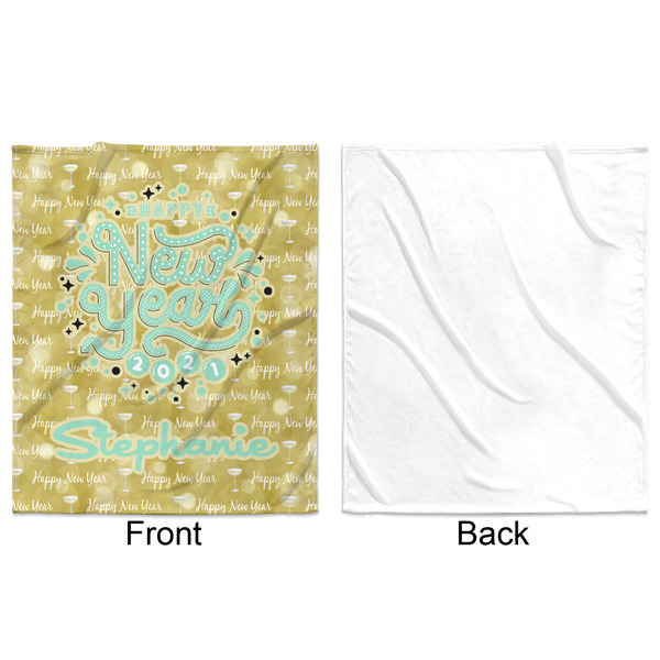 Happy New Year Minky Blanket - 50"x60" - Single Sided - Front & Back