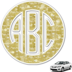 Happy New Year Monogram Car Decal (Personalized)