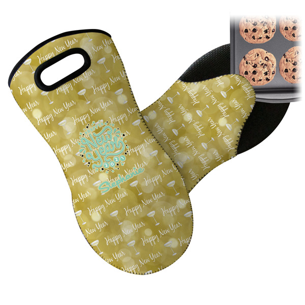 Happy New Year Neoprene Oven Mitt