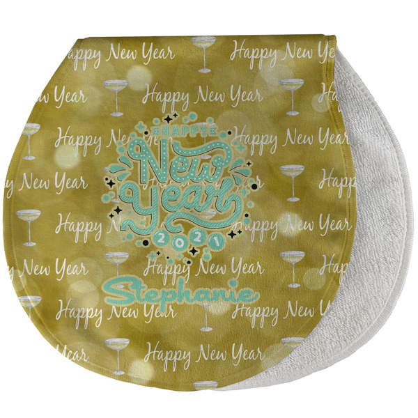 Custom Happy New Year Burp Pad - Velour w/ Name or Text
