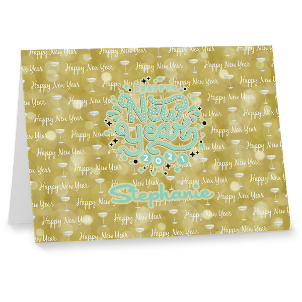 Custom Happy New Year Note cards w/ Name or Text