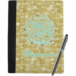 Happy New Year Notebook Padfolio - Large w/ Name or Text