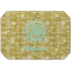 Happy New Year Dining Table Mat - Octagon (Single-Sided) w/ Name or Text
