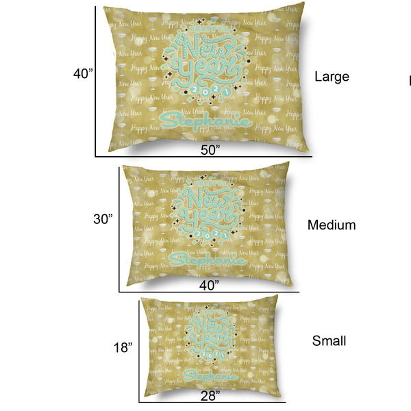 Happy New Year Outdoor Dog Beds - SIZE CHART