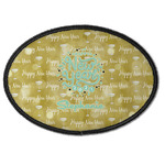 Happy New Year Iron On Oval Patch w/ Name or Text