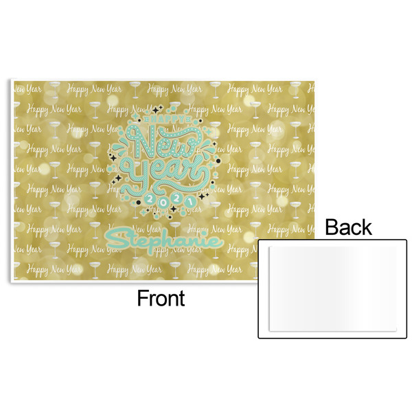 Happy New Year Disposable Paper Placemat - Front & Back