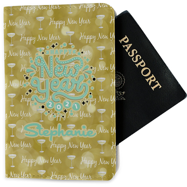 Custom Happy New Year Passport Holder - Fabric w/ Name or Text