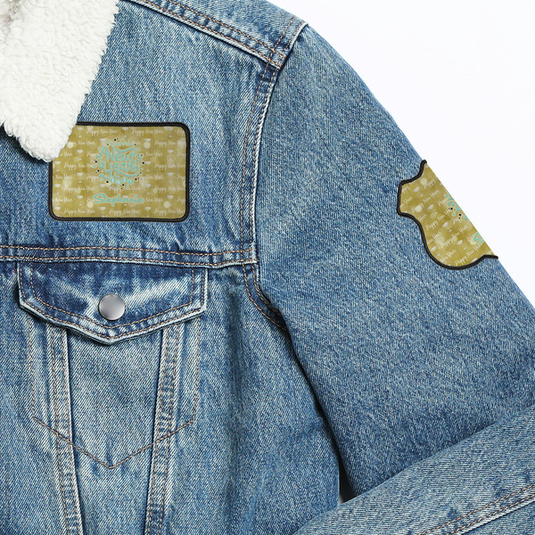 Happy New Year Patches Lifestyle Jean Jacket Detail